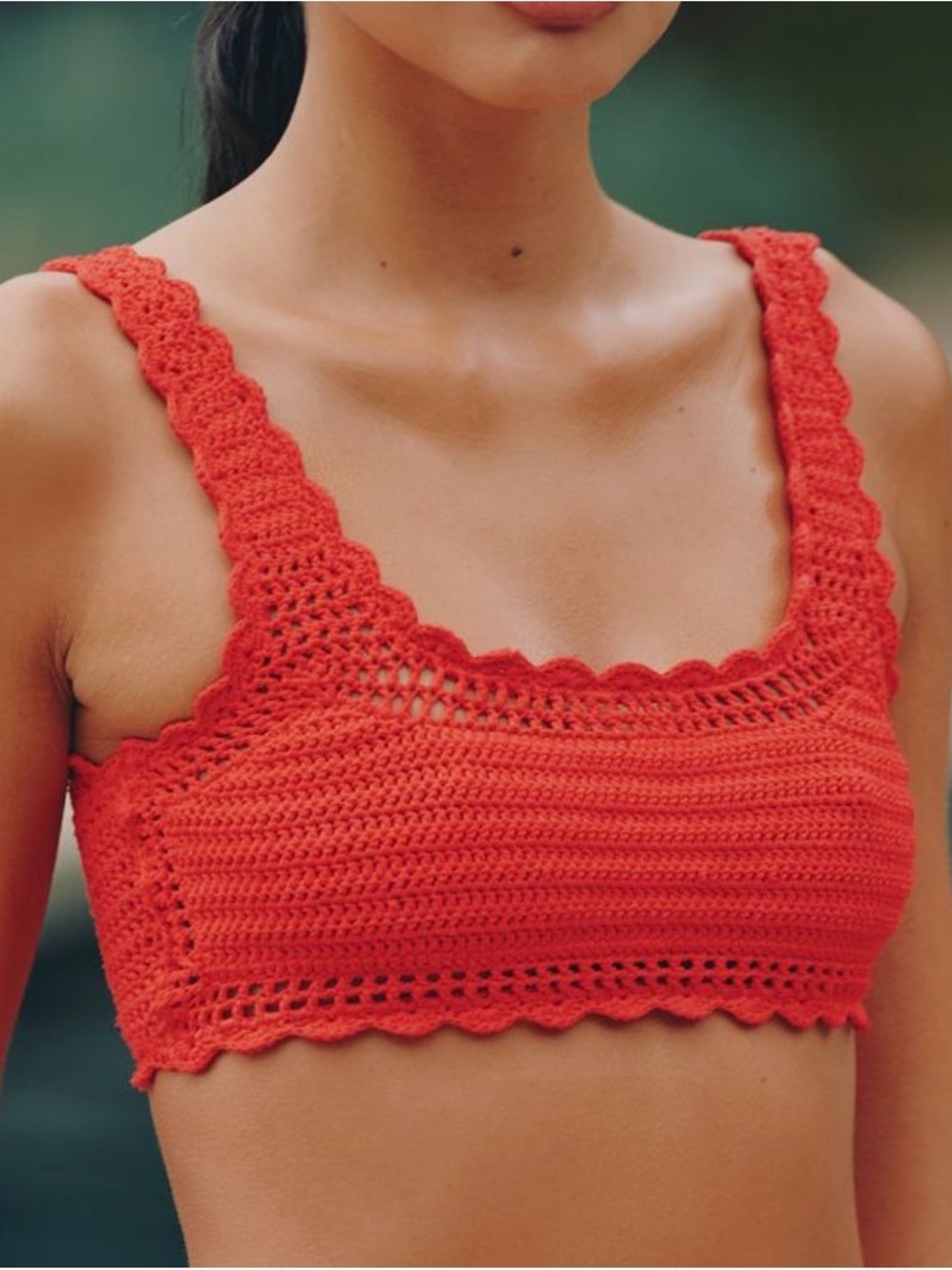 Beach Riot Red Crochet Bikini Top - Picture 2 of 5